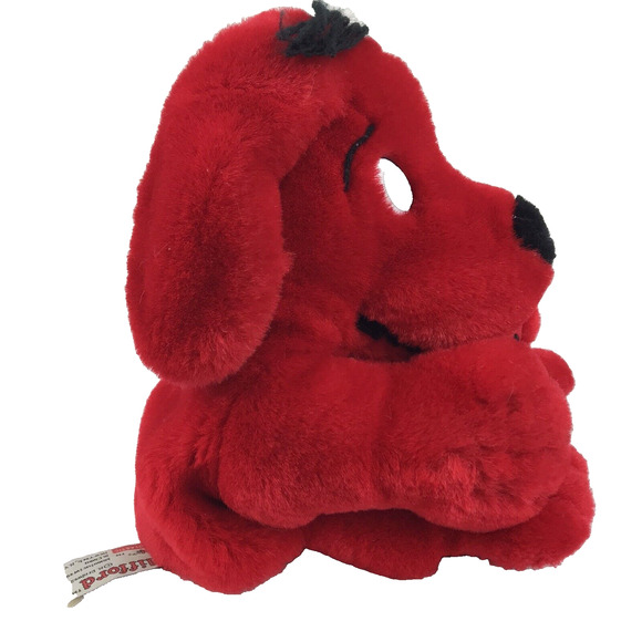 Vintage 1997 Scholastic Side Kicks Clifford Big Red Dog Hand Puppet 12" Plush - Picture 6 of 9